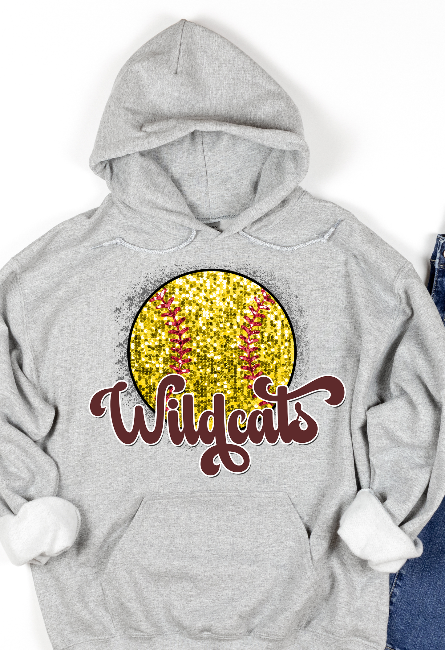 Wildcats Sequin Softball - DTF Transfers - DTF1169