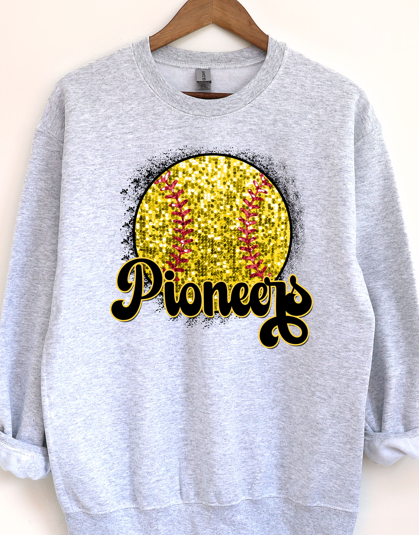 Pioneers Sequin Softball - DTF Transfers - DTF1173