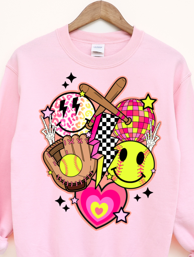 Retro Softball DTF Transfers DTF4221