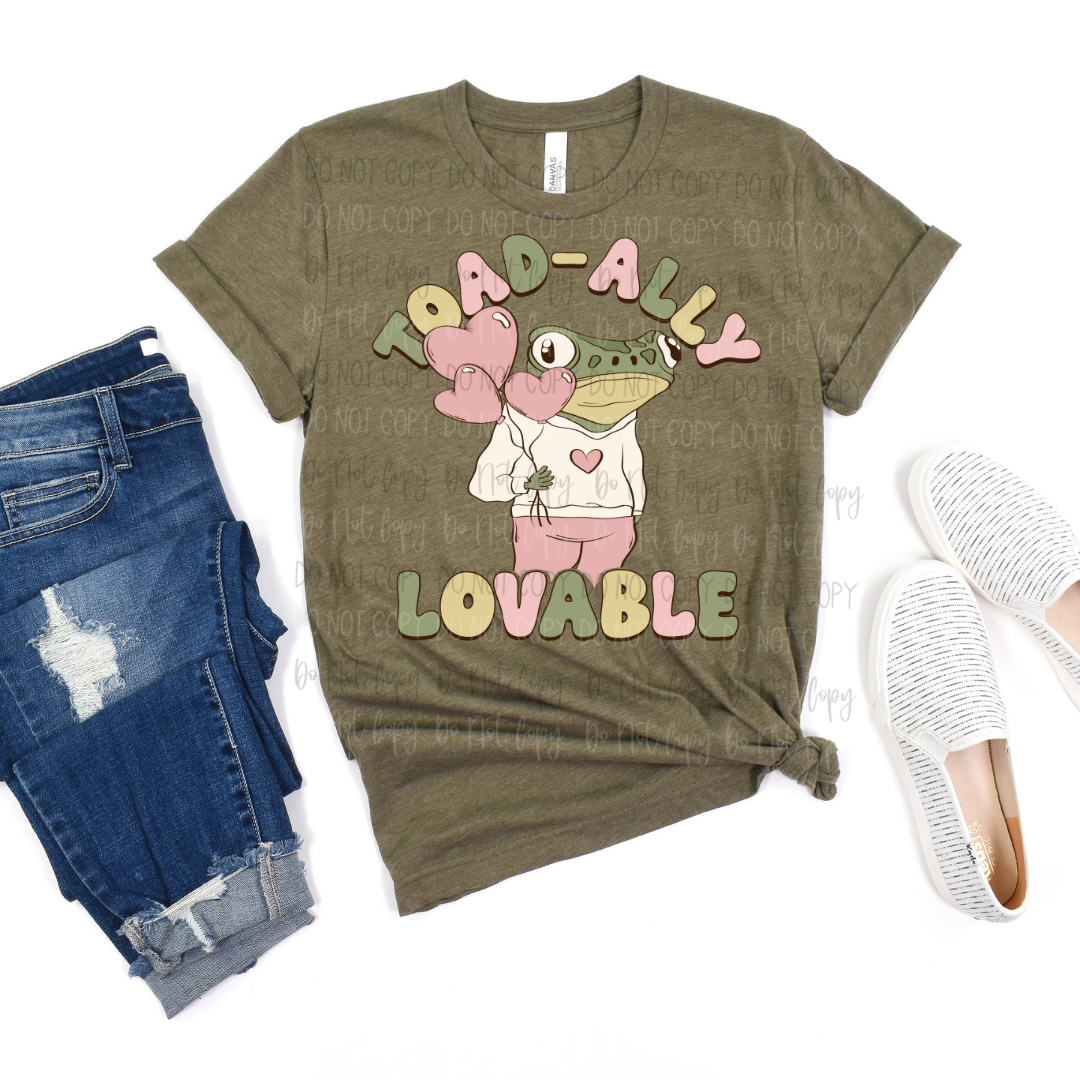 Toad-Ally Lovable DTF Transfer