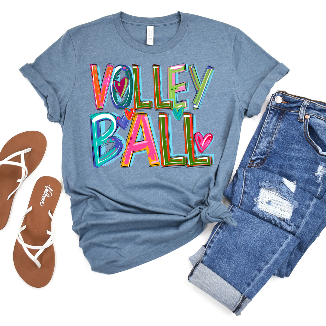 Volleyball Cheery Doodle DTF Transfer