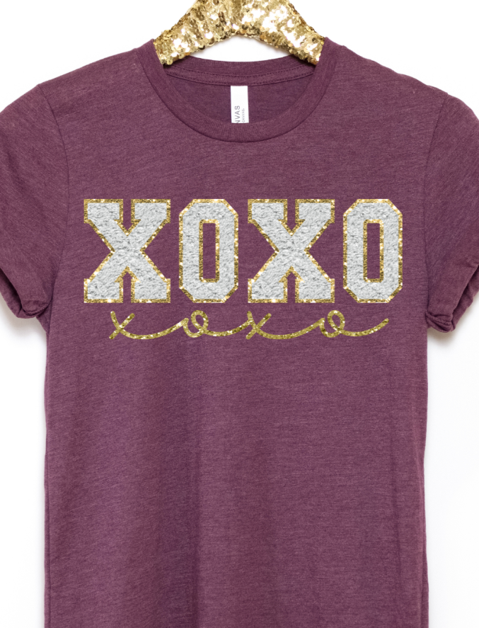 Xoxo Faux Chenille Patch Valentine DTF Transfers DTF4303