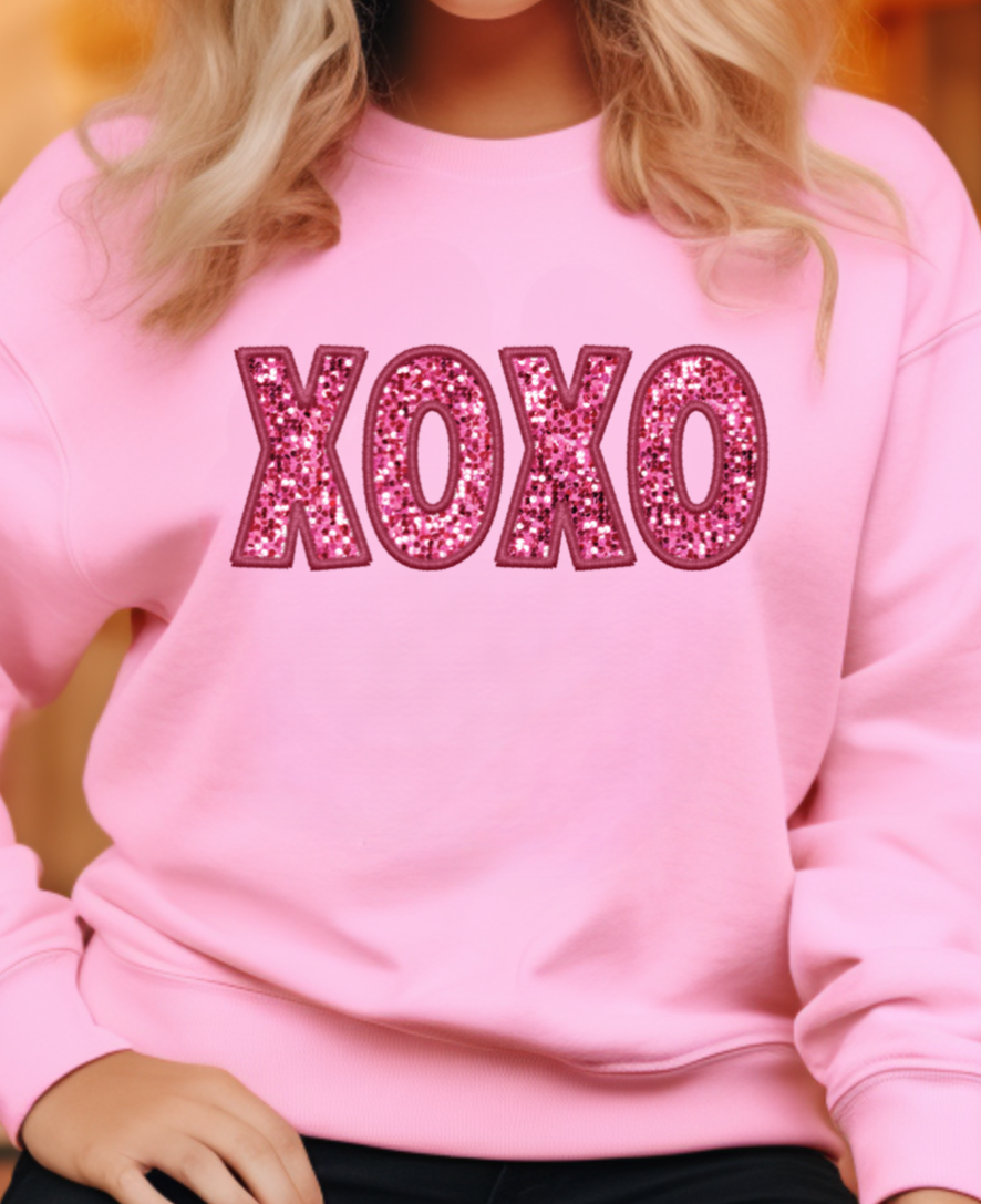 Xoxo Faux Sequin Valentine DTF Transfers DTF4305