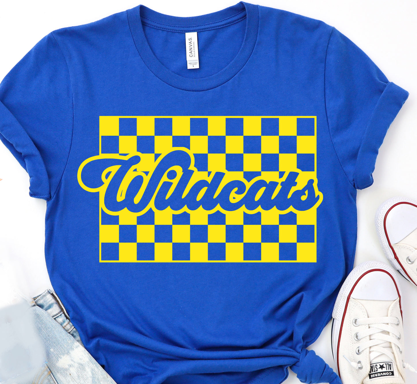Retro Wildcats Yellow DTF Transfers
