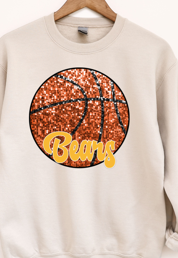 Central Bears sequin basketball DTF Transfers DTF4187