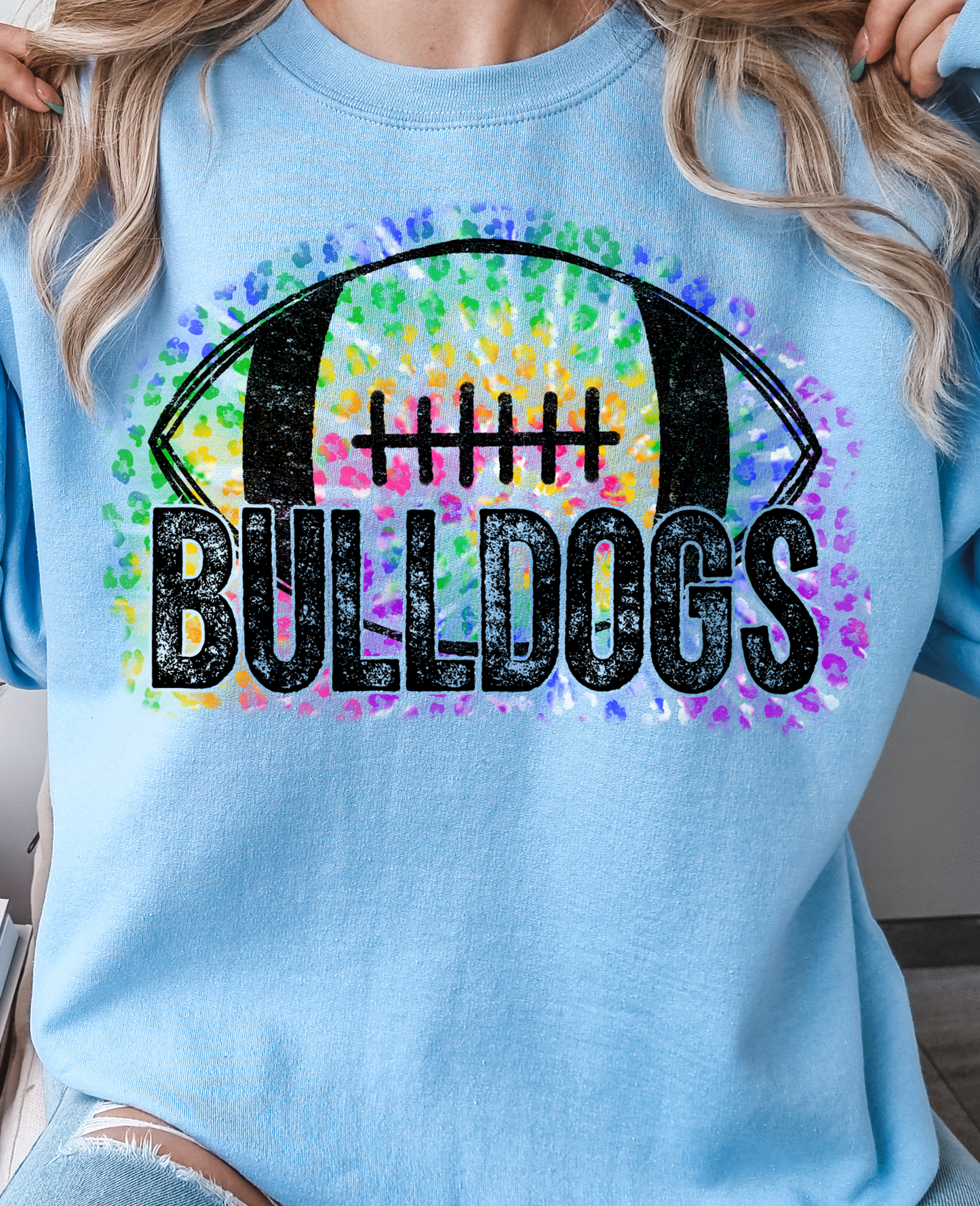 Bulldogs Football Tie Dye DTF Transfers DTF4065