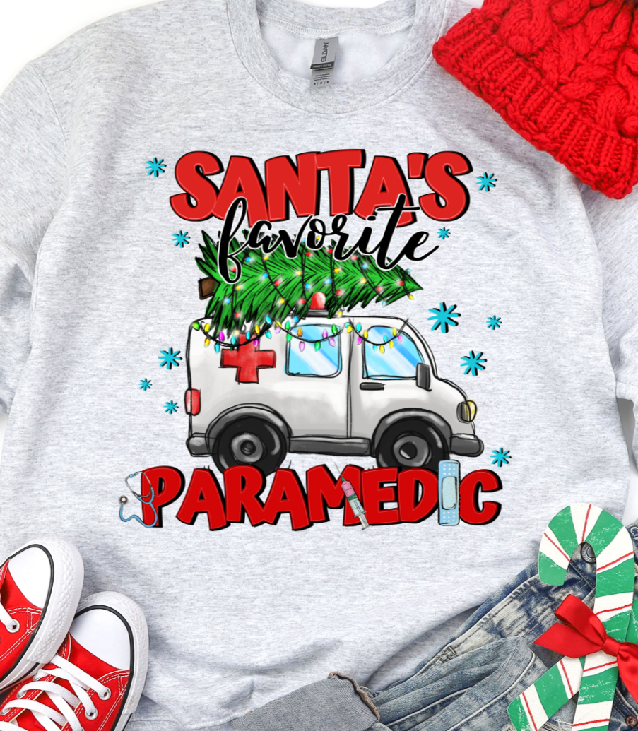 Santa's Favorite Paramedic DTF Transfers DTF4014