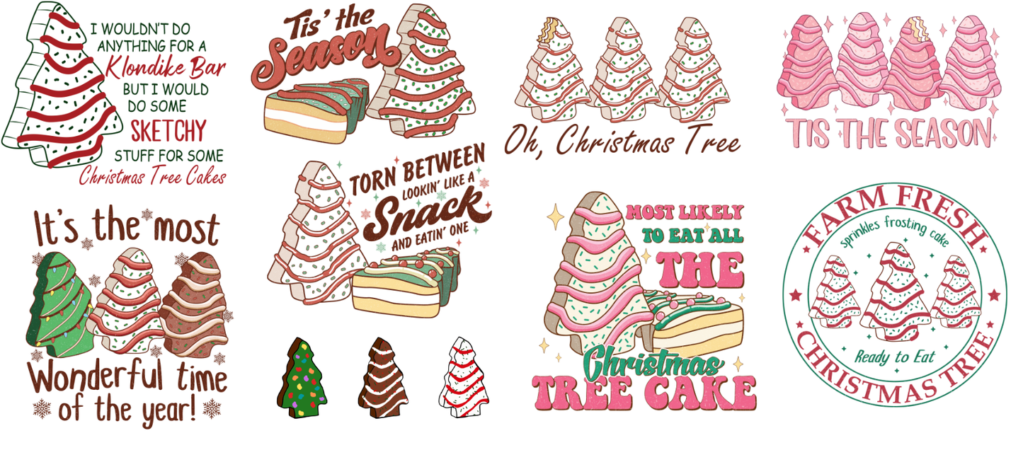 Christmas Tree Gang Sheet DTF transfer 22 X 50 - DTF3002