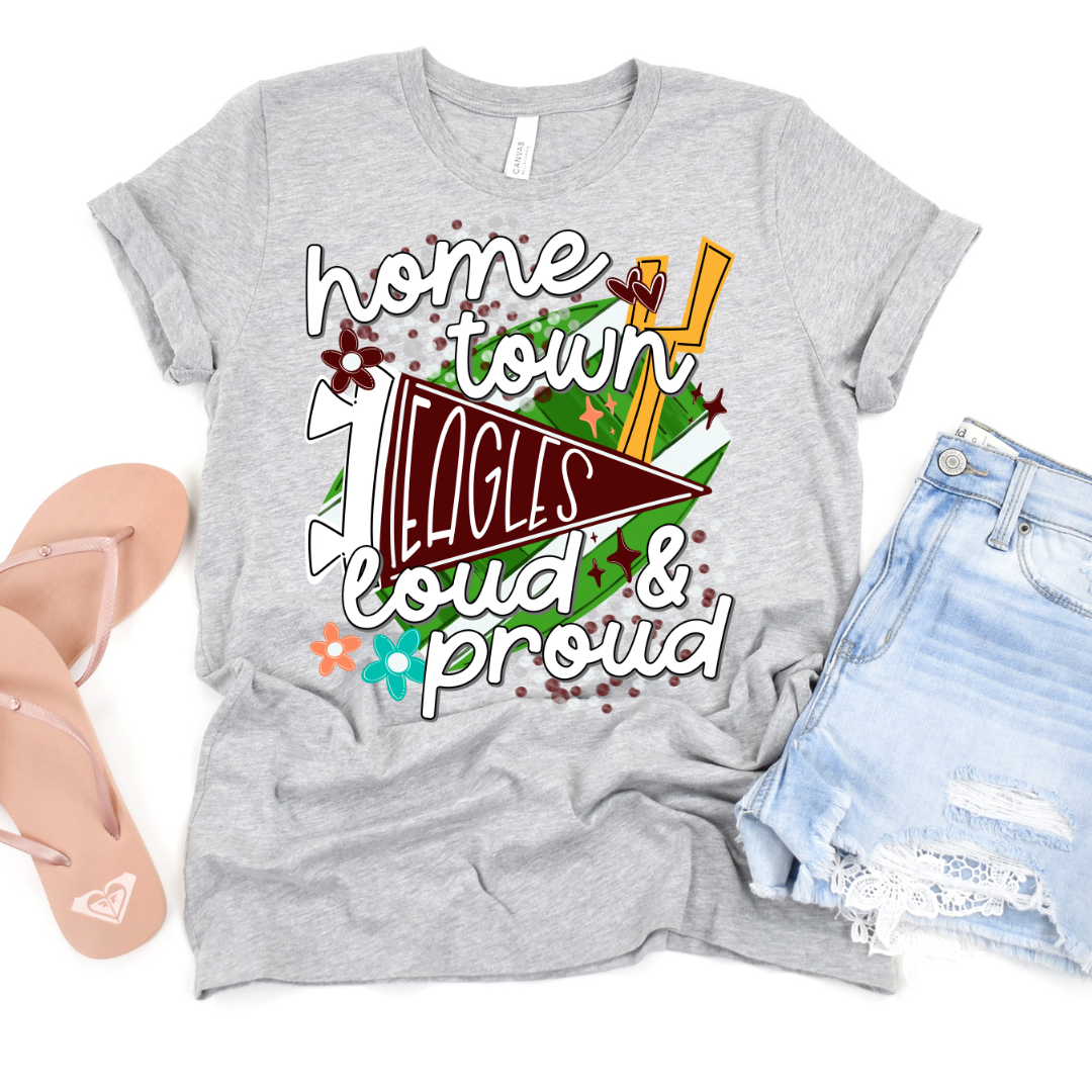 Custom Mascot Loud and Proud Pennant Flag DTF Transfer