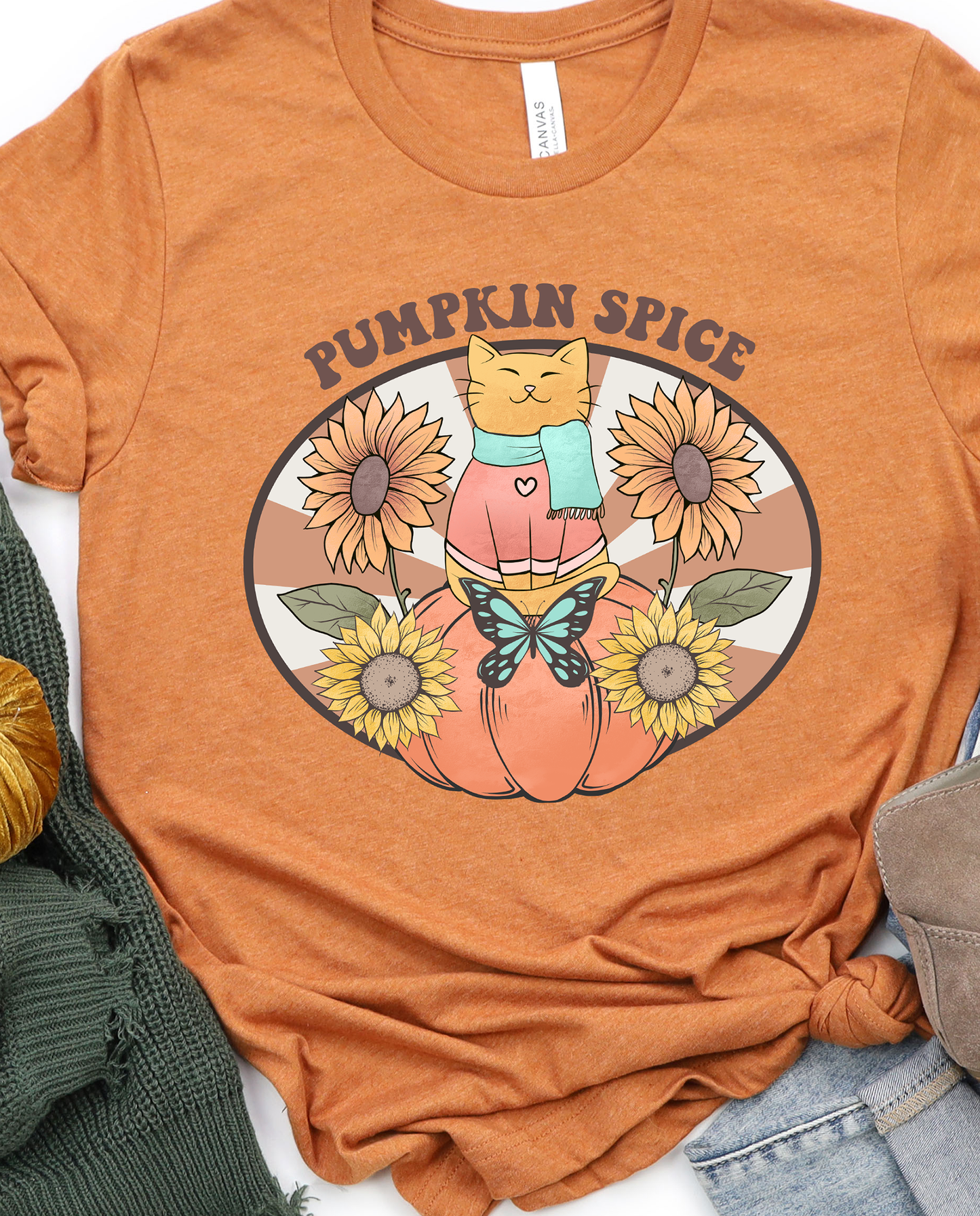 Pumpkin Spice Cat DTF Transfers DTF4169