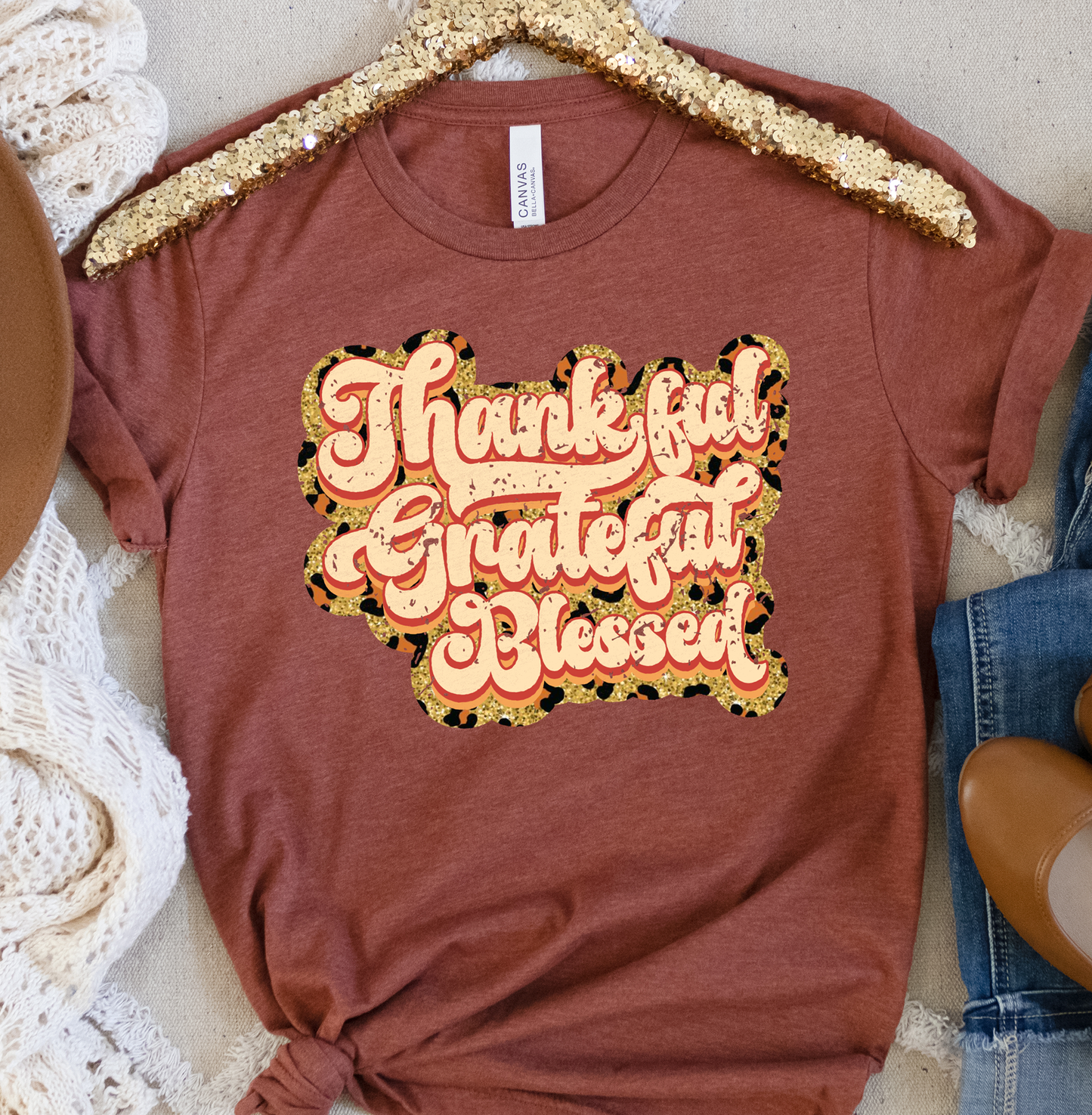 Thankful Grateful Blessed DTF Transfers DTF4145