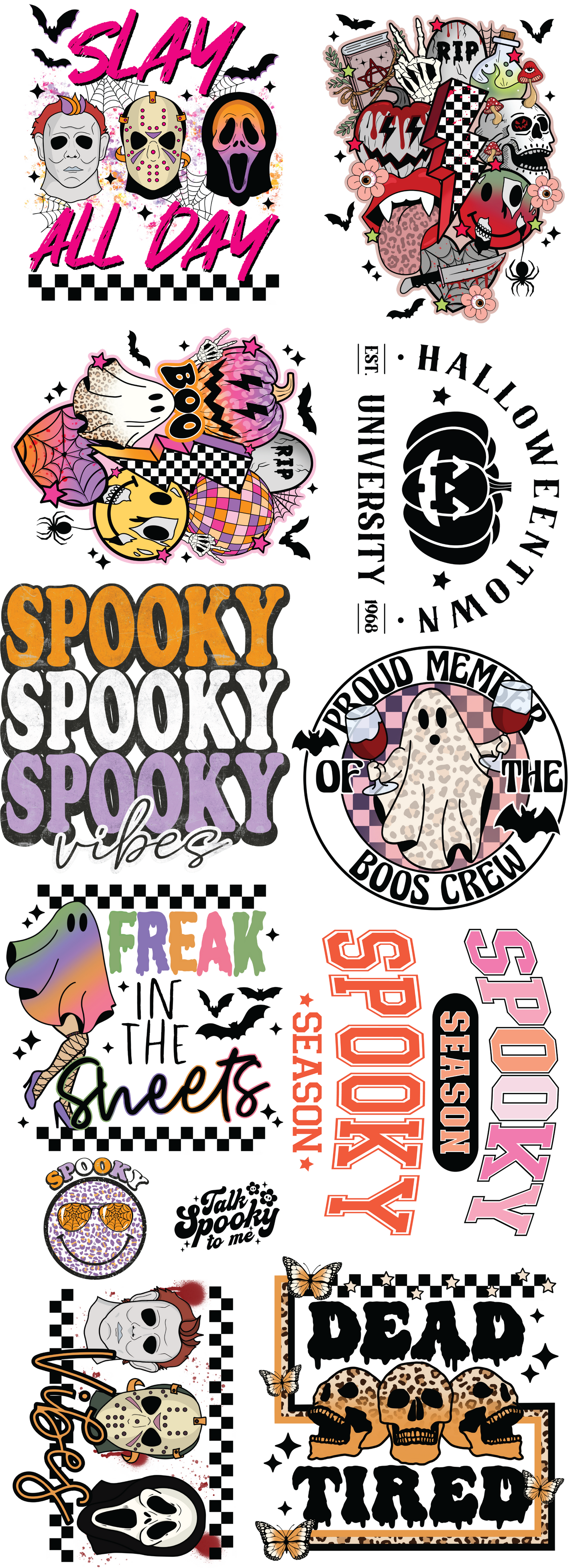 Halloween Gang Sheet DTF transfer 22 X 60 - DTF3003