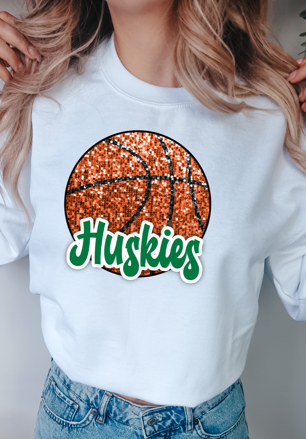 North Huskies sequin basketball DTF Transfers DTF4185