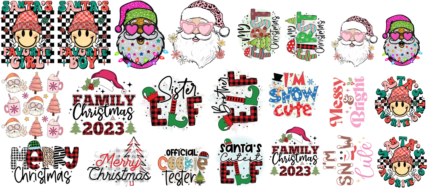 Kids Christmas Gang Sheet DTF Transfer DTF3007