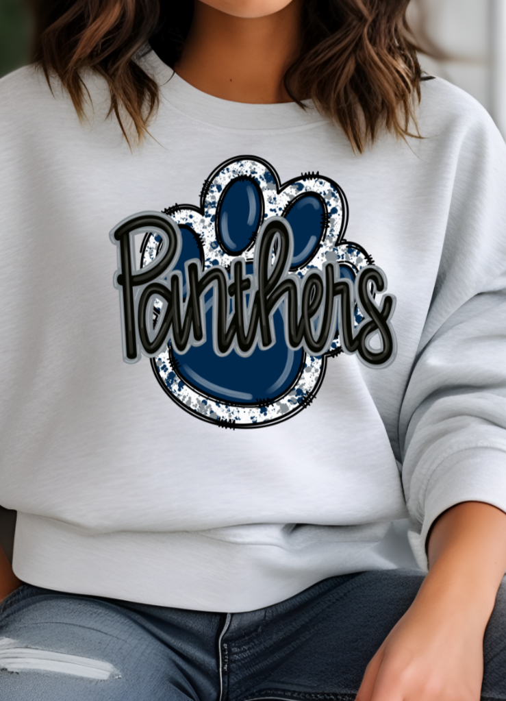 Panthers Paw Navy DTF Transfers DTF4256