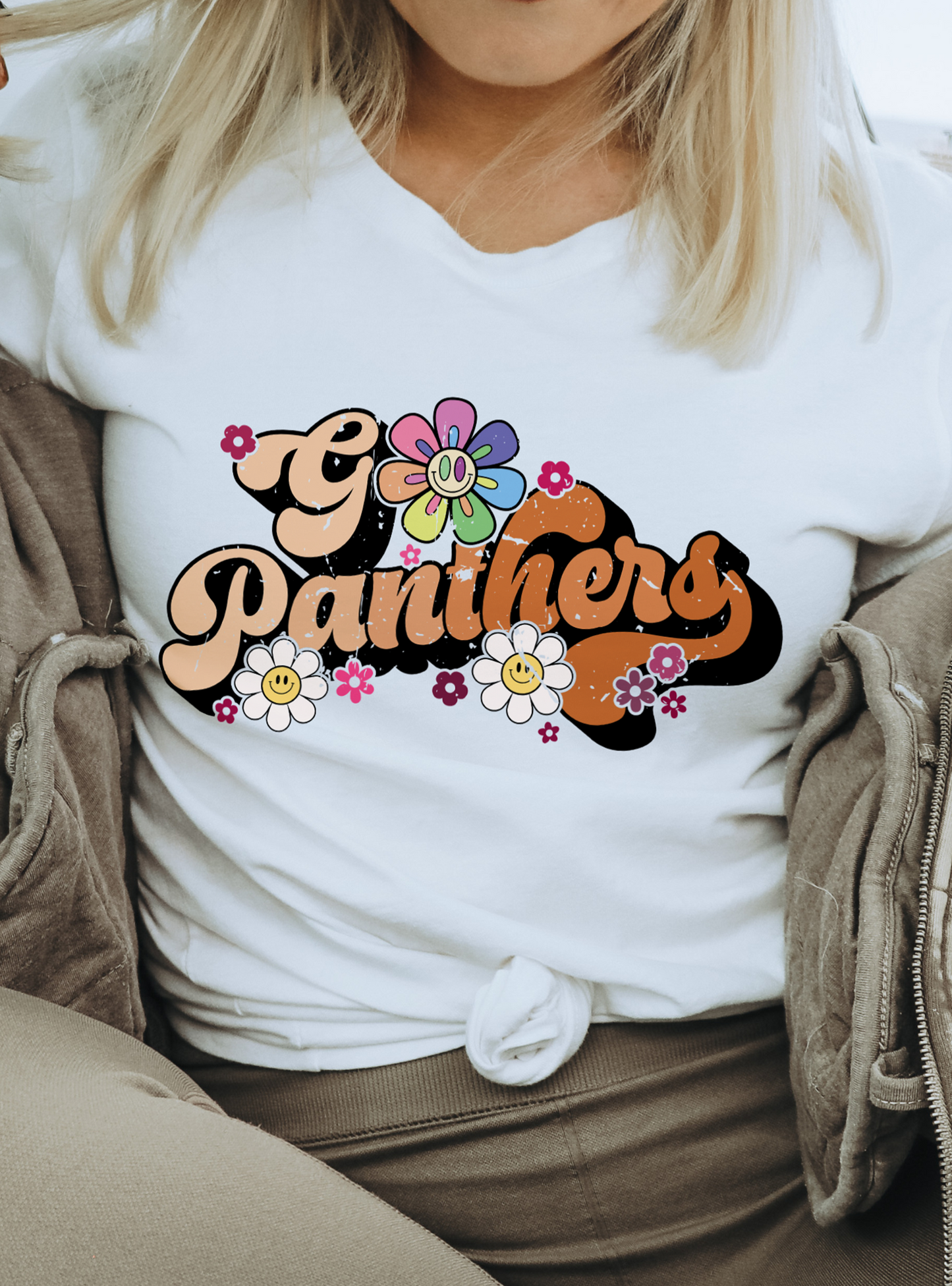 Go Panthers Retro DTF Transfers DTF4224