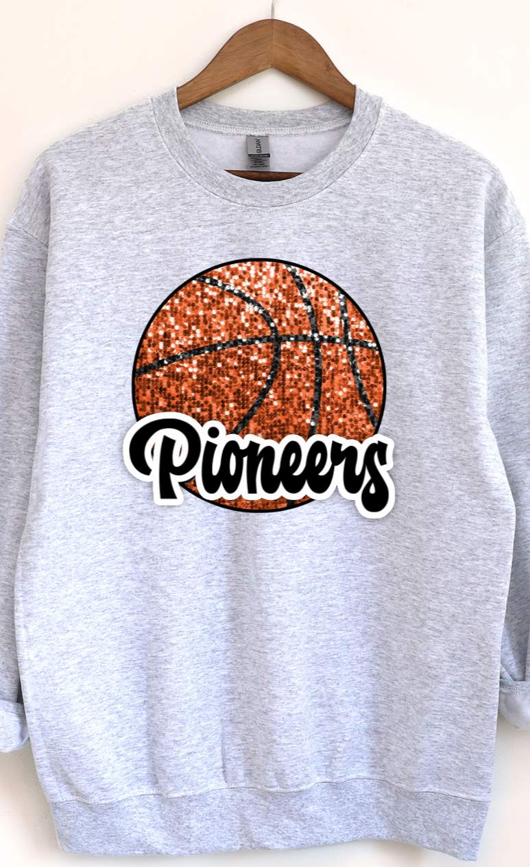 Boonville Pioneers sequin basketball DTF Transfers DTF4184