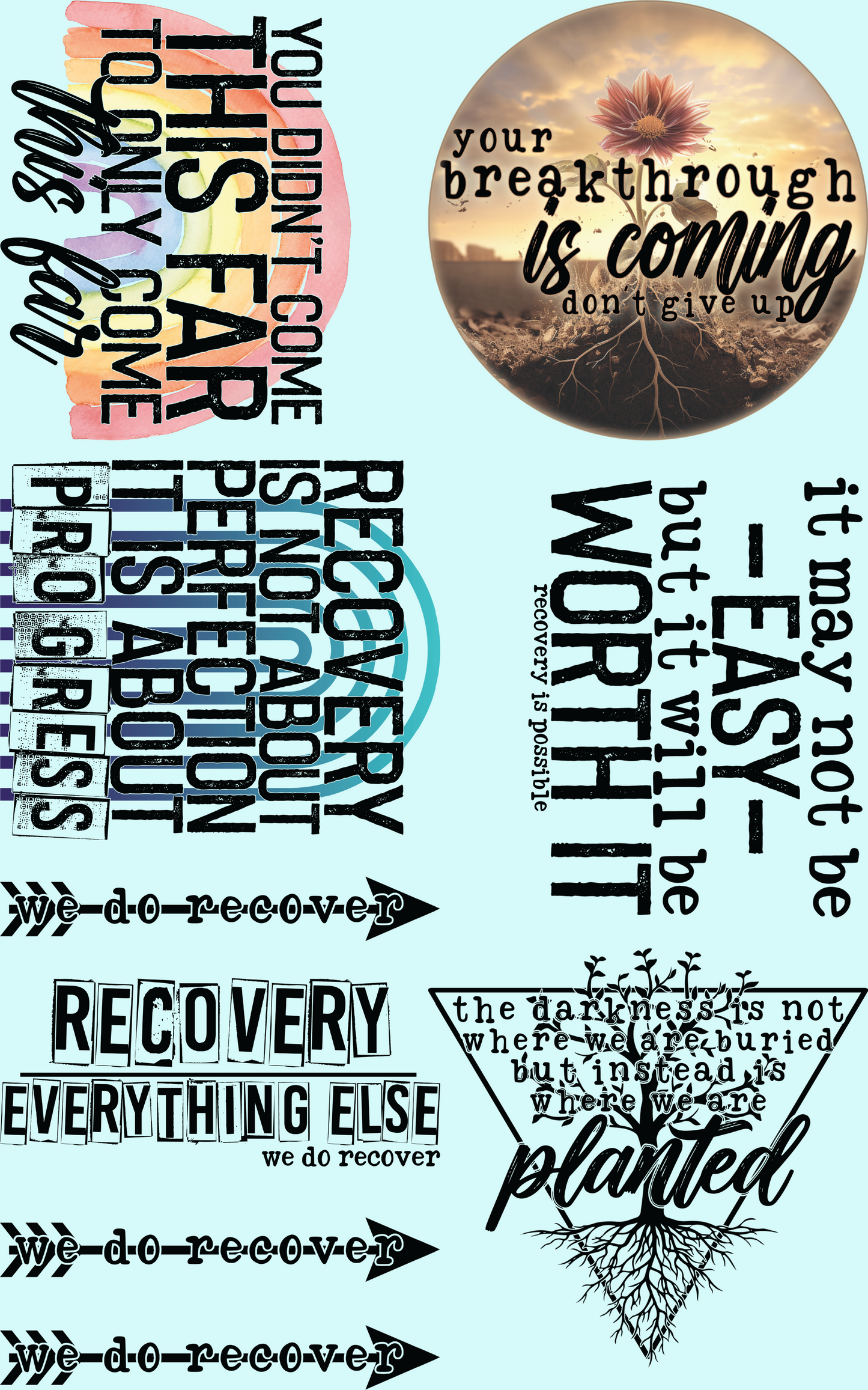 Recovery gang sheet DTF Transfer DTF3009