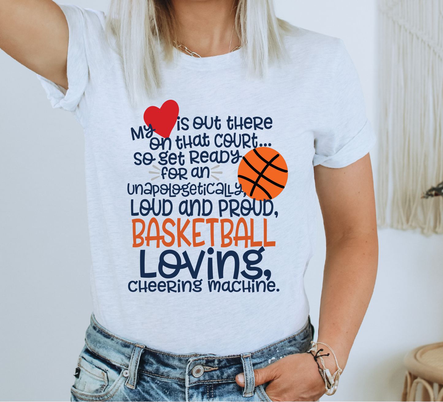Basketball loving cheering machine - DTF Transfers DTF2030