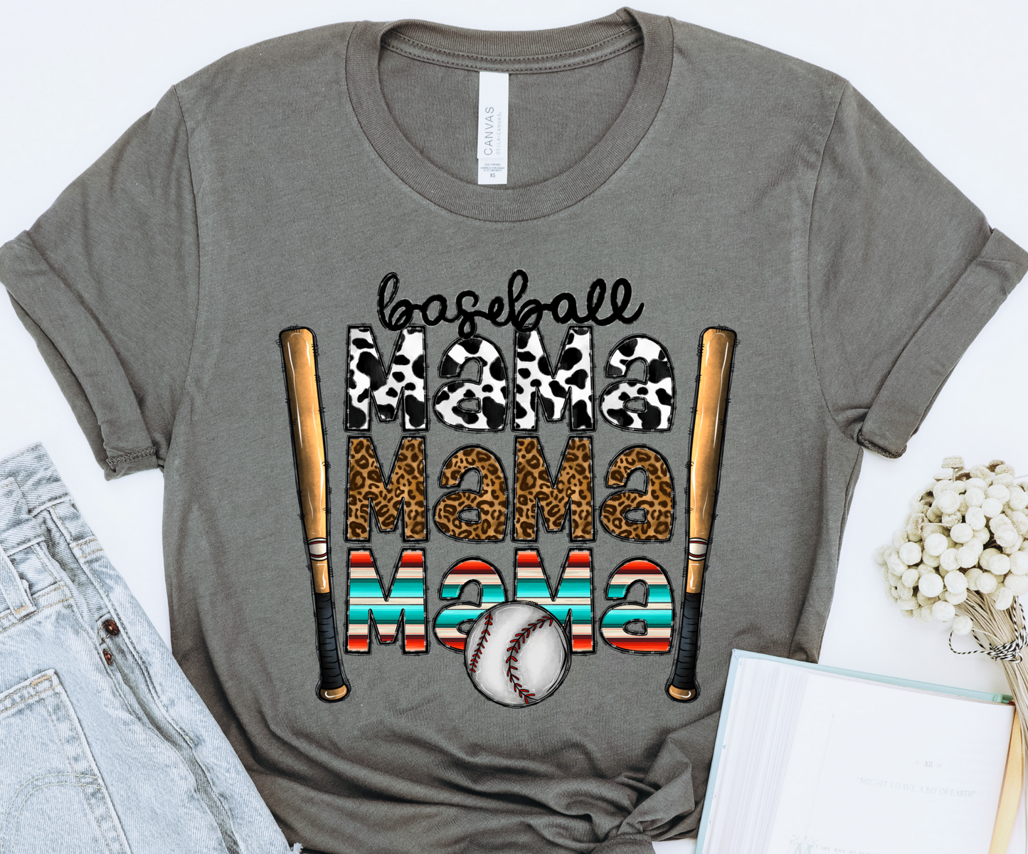 Baseball Mama Stacked - DTF Transfers DTF2023