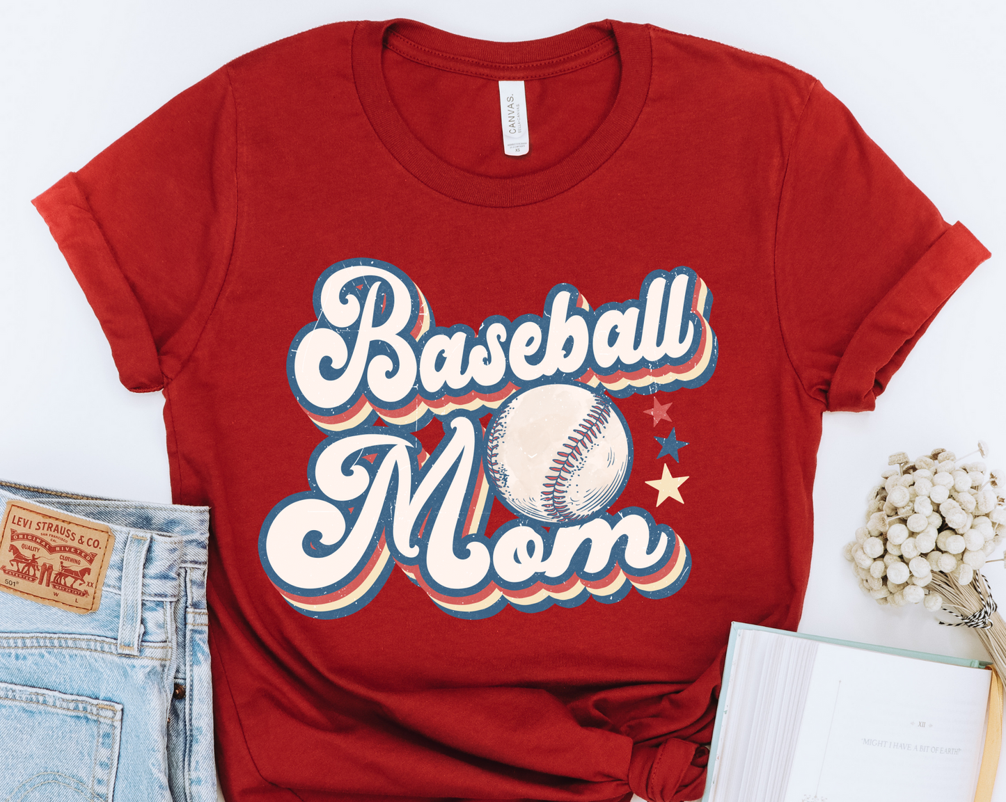 Retro Baseball Mom DTF Transfers