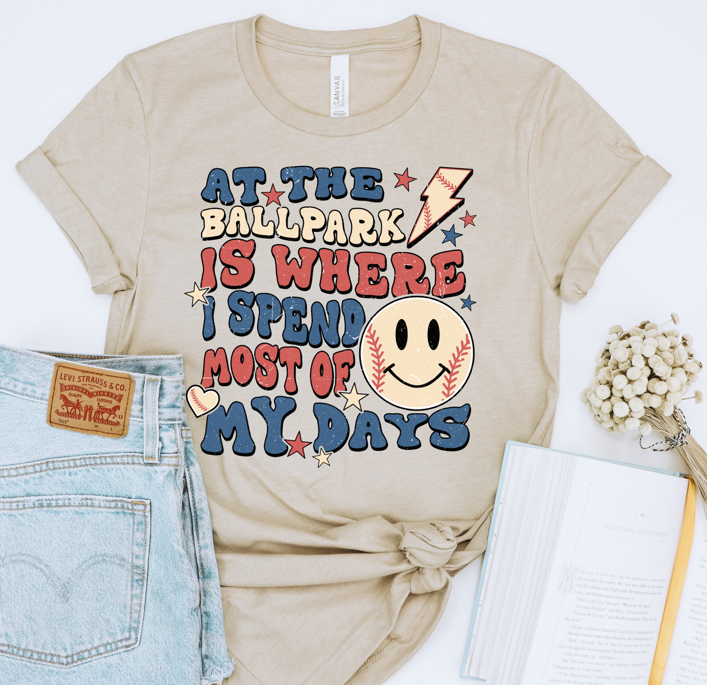 Retro ballpark Baseball DTF Transfers