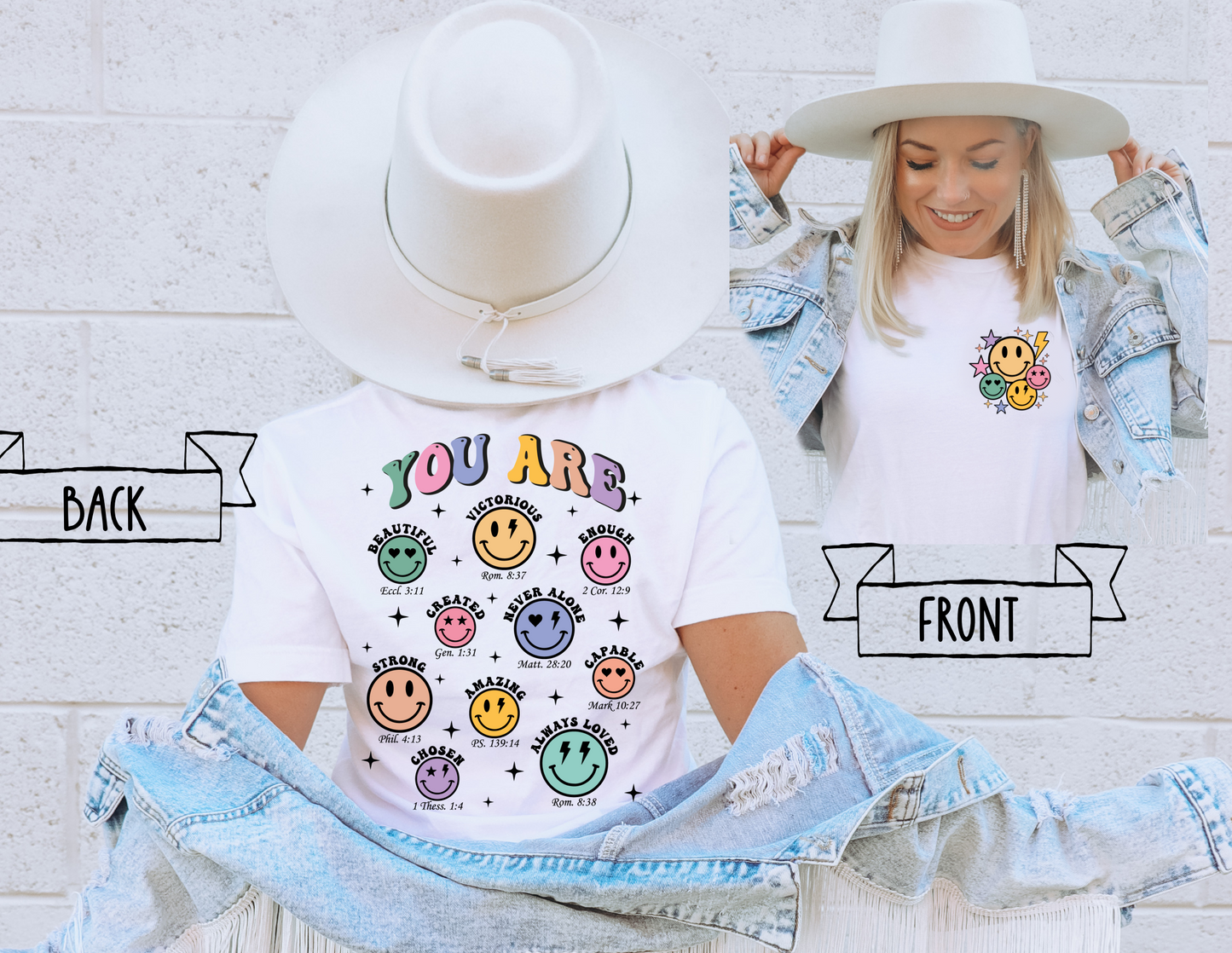 You are ... back design plus front pocket DTF Transfer