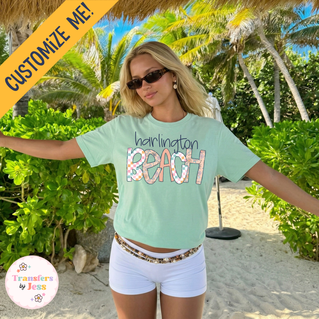 Custom Boho Beach DTF Transfer