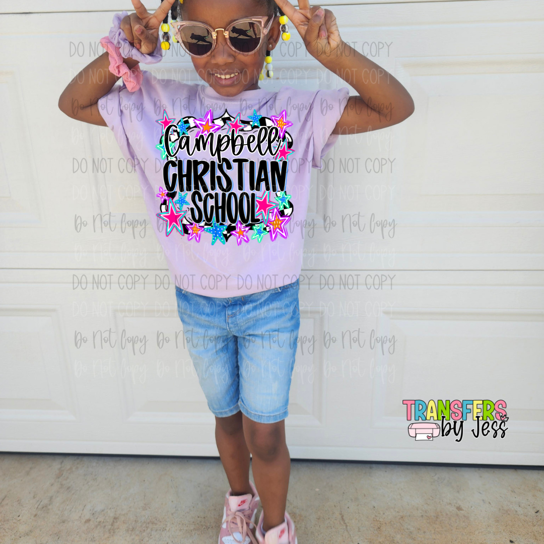 *School Stars Custom Grade/School DTF Transfer