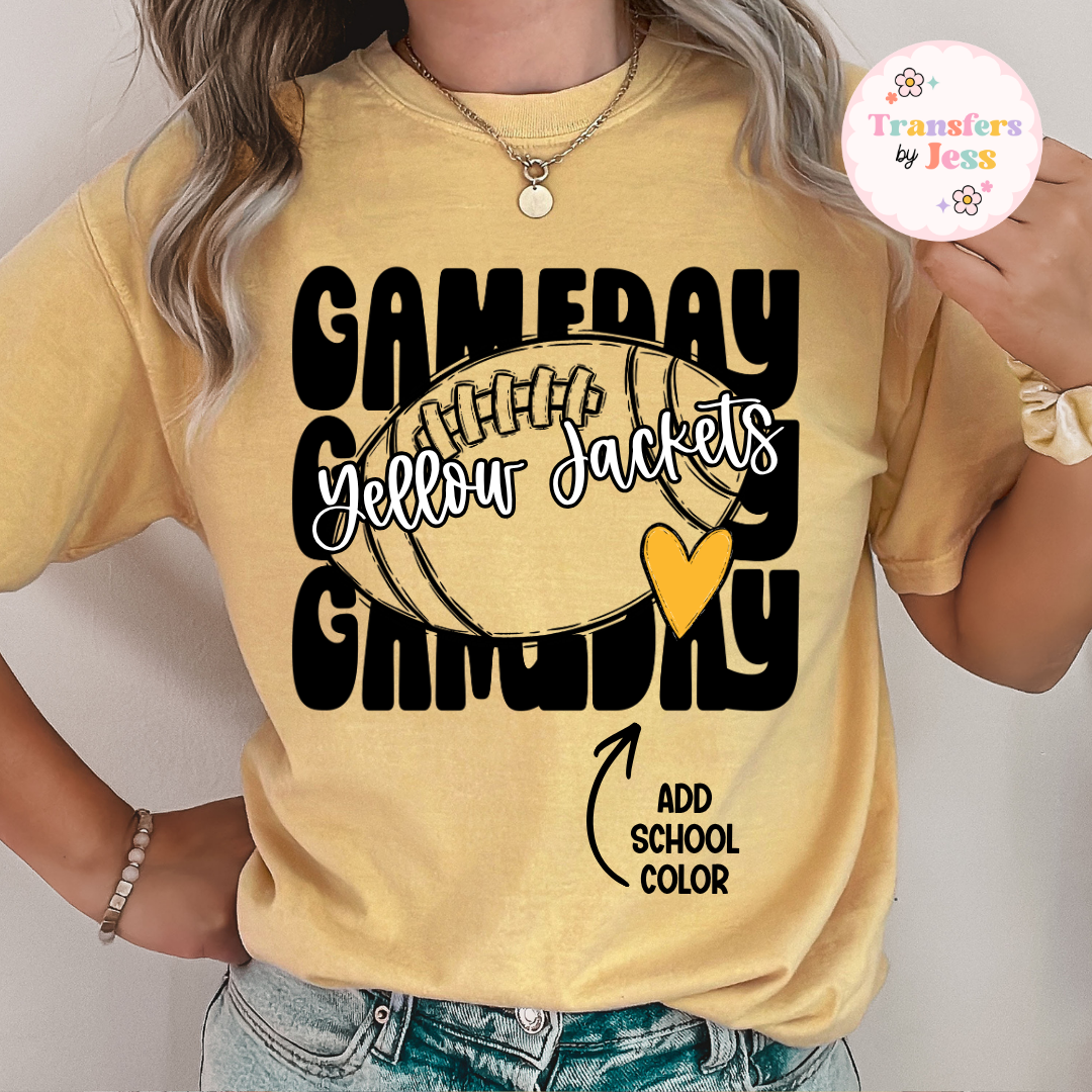 Gameday Stacked Mascot Custom DTF Transfer