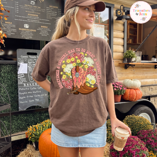 A Cowgirl Does What A Cowboy Cannot DTF Transfer