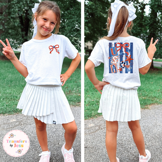 Preppy USA Stripes DTF Transfer