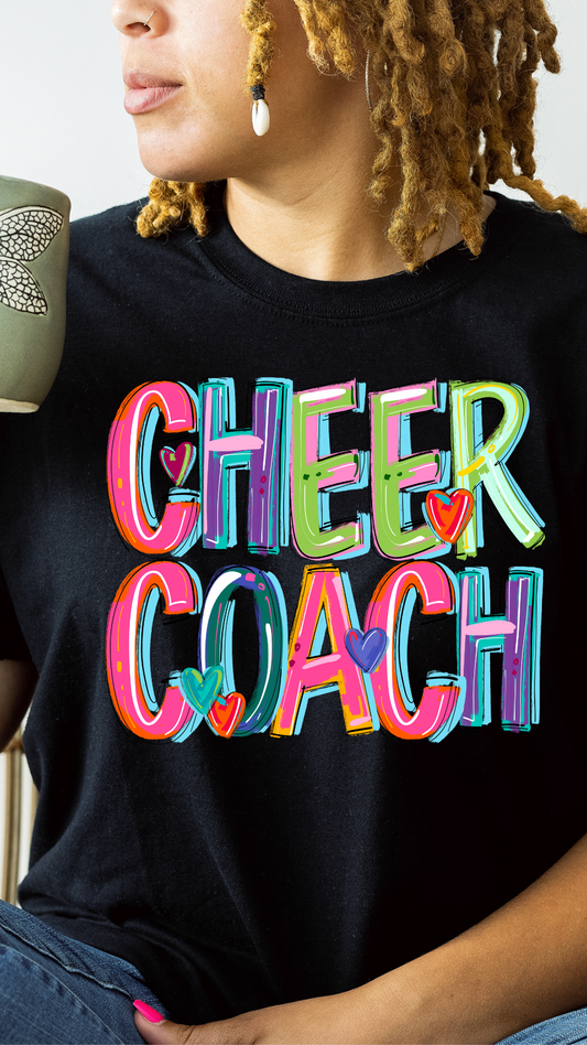 Cheery Doodle Cheer Coach DTF Transfer