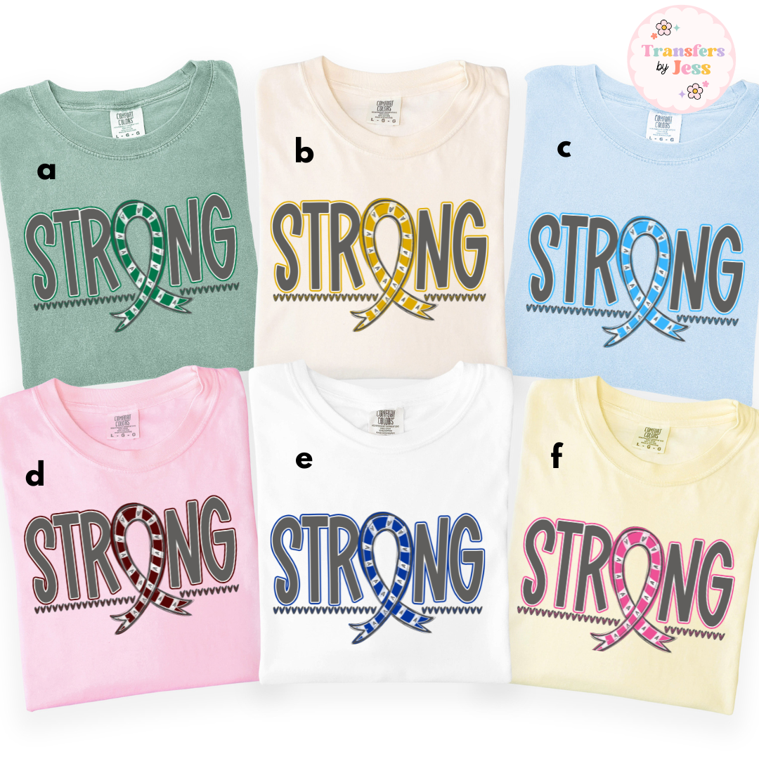 Strong Awareness Ribbons DTF Transfer