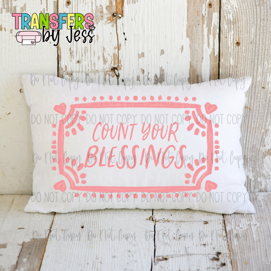 *Count Your Blessings Custom DTF Transfer