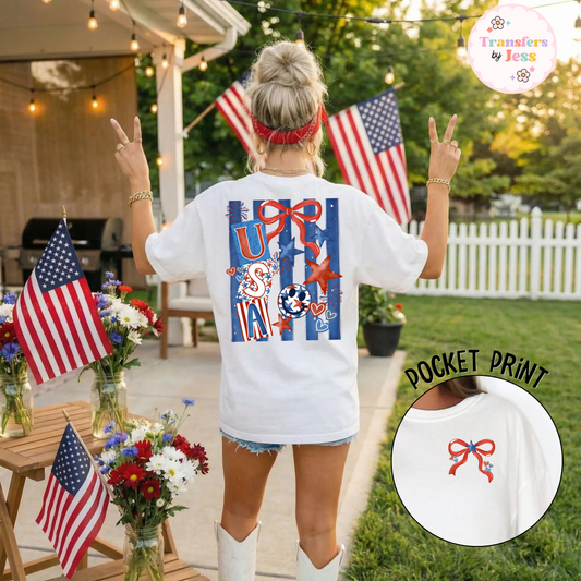 USA Stars and Stripes DTF Transfer