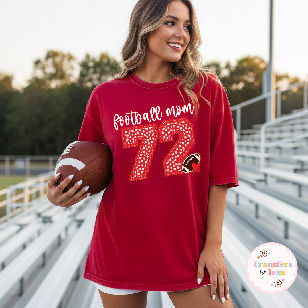 Player Number Letterman Custom DTF Transfer