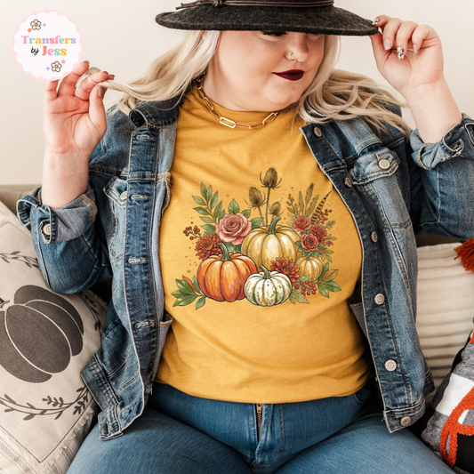 Pumpkin Bouquet DTF Transfer