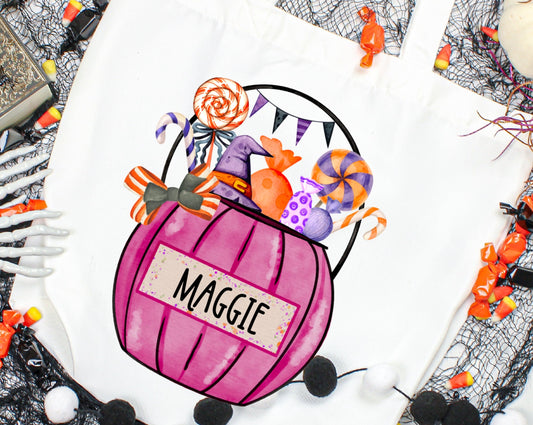 Halloween Treat bag prints - Pink DTF Transfers