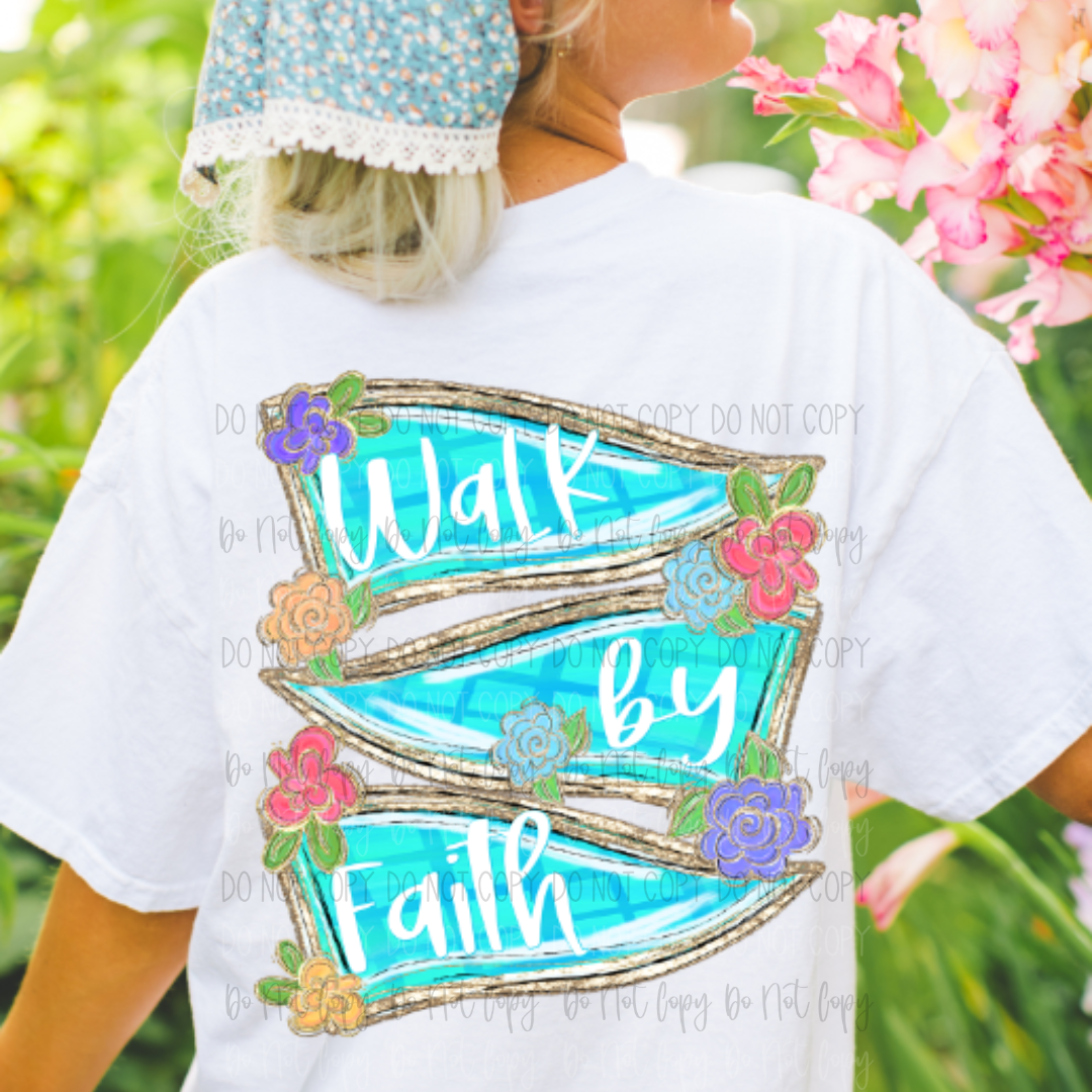 Floral Faith Pennants DTF Transfer