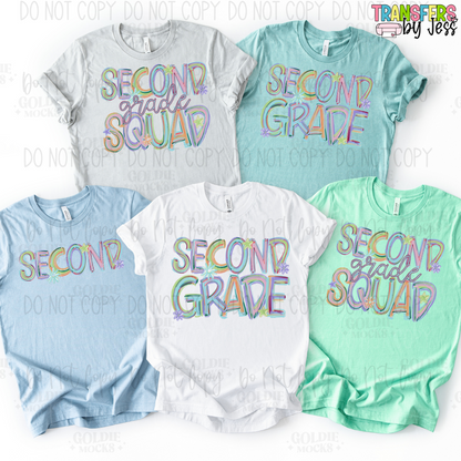 Pastel Tilted Grade Levels DTF Transfer