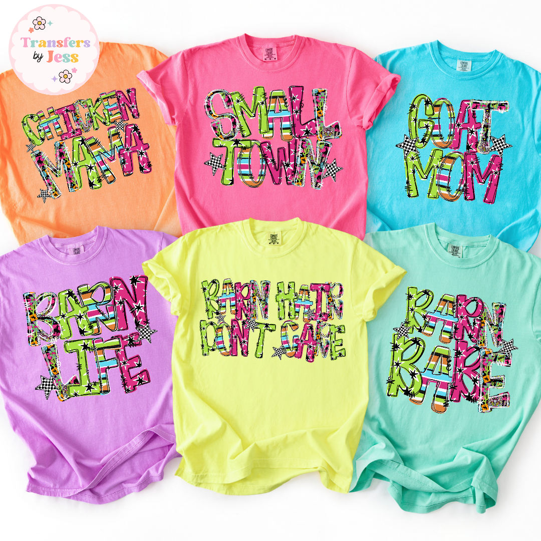 Junky Cowgirl Words DTF Transfer