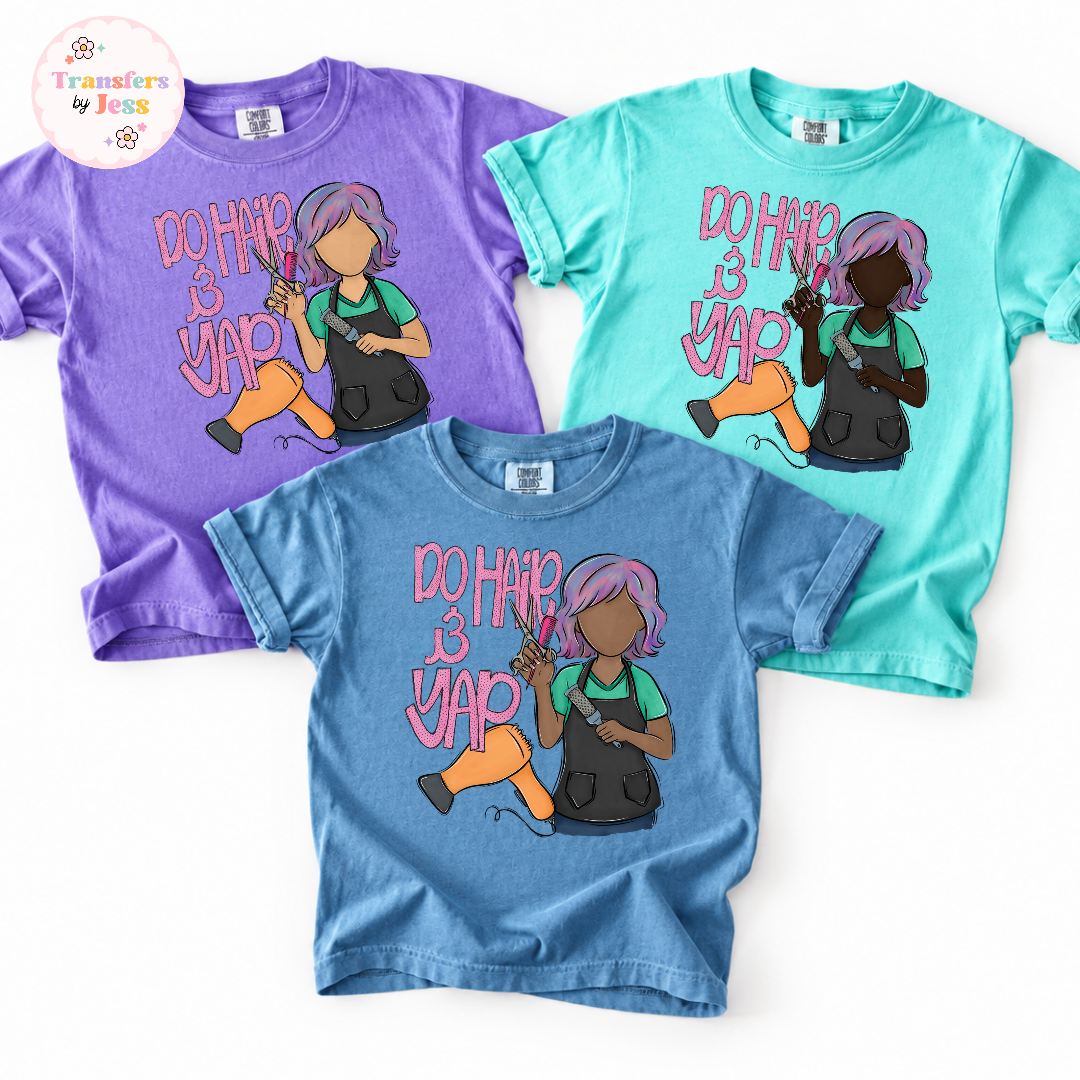 Do Hair And Yap Purple Hair DTF Transfer