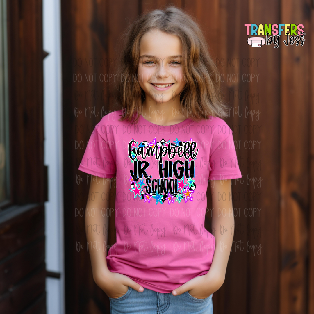 *School Stars Custom Grade/School DTF Transfer