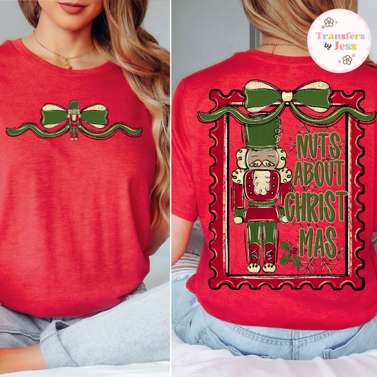 *Nuts About Christmas Front Back DTF Transfer