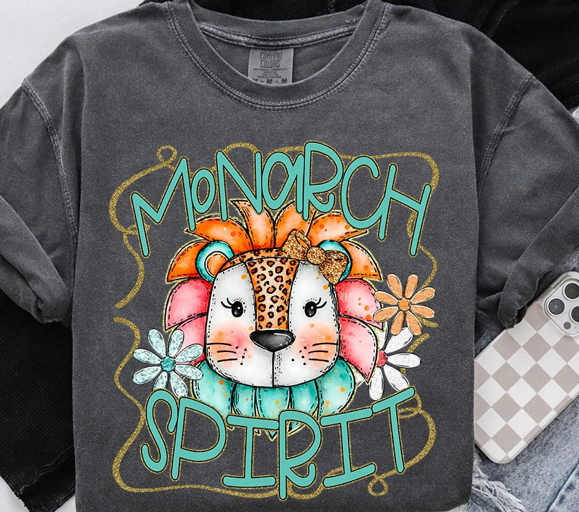 *Custom Teal/Gold Funky Mascot DTF Transfer