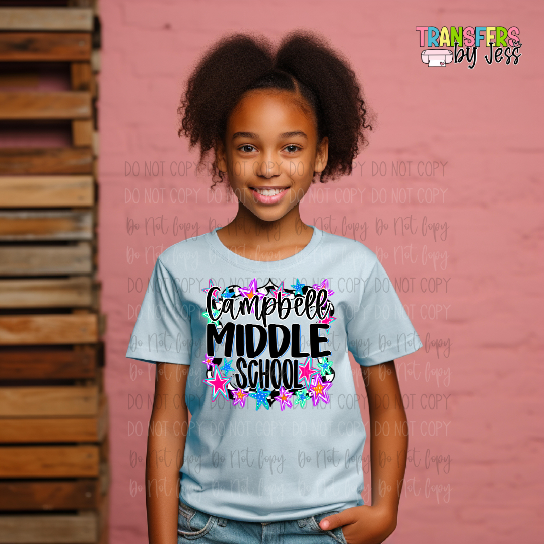 *School Stars Custom Grade/School DTF Transfer