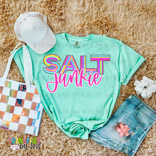 Salt Junkie 90's Vine Neon DTF Transfer