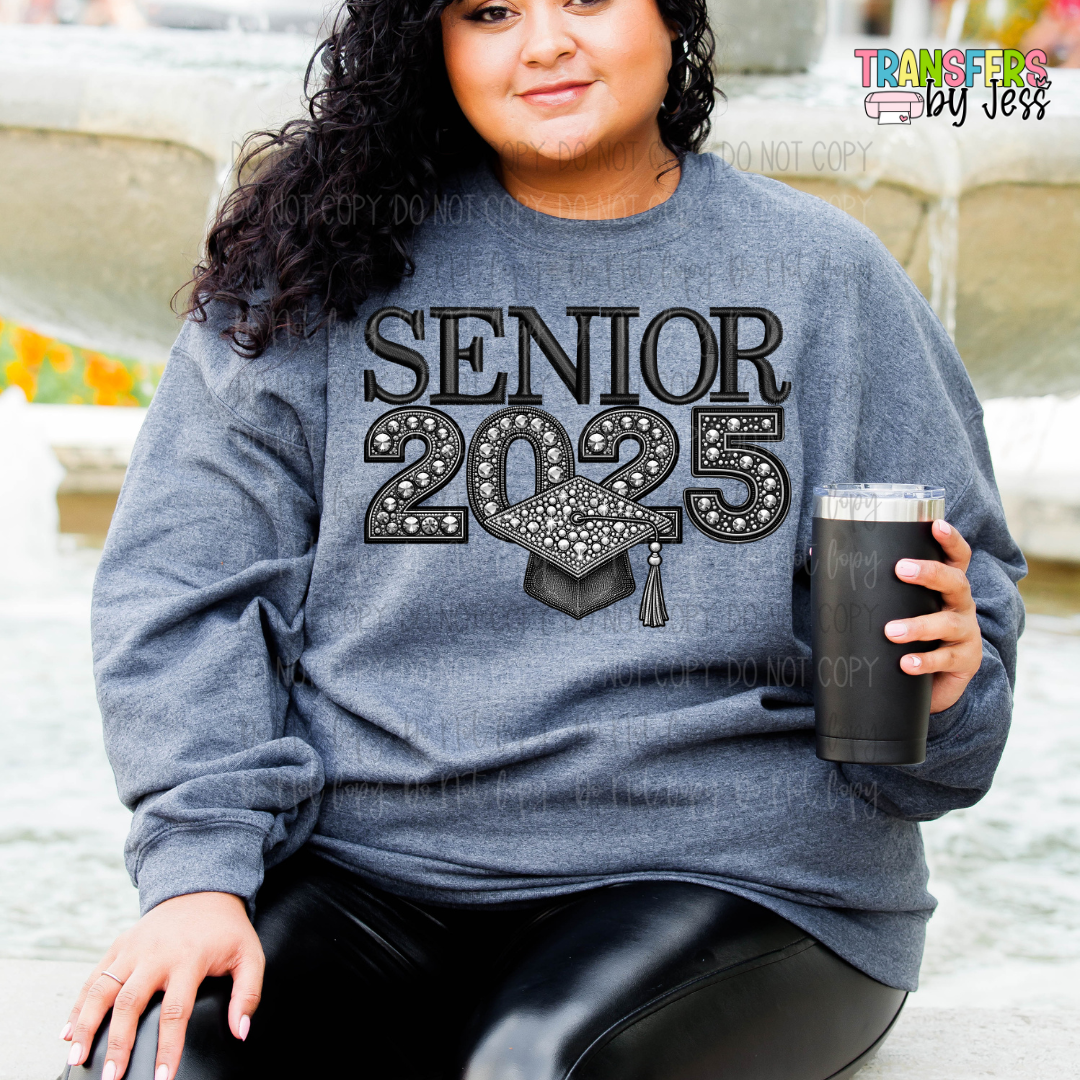 Rhinestone Senior 2025 DTF Transfer