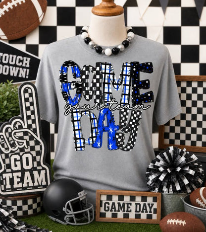 Pattern Game Day Word Art DTF Transfer